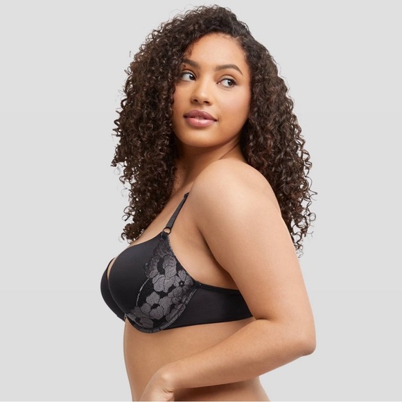 Maidenform Self Expressions Women’s Convertible Push-up Lace Wing Bra Black 34A - Picture 2 of 5
